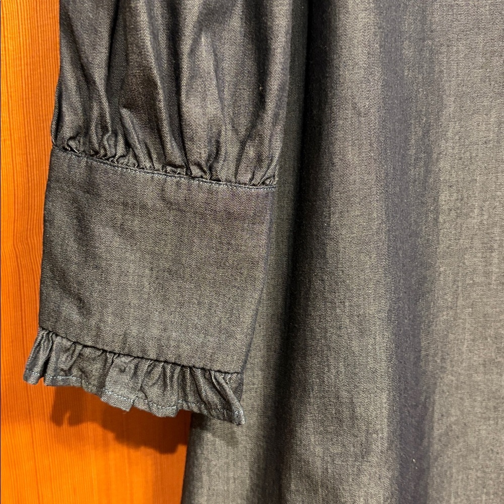 Emporio Armani Mock Neck Chambray Dress - Picture 3 of 3